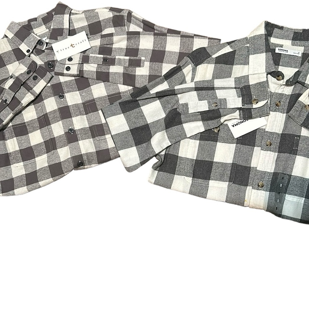Men’s brand new flannel shirts bundle size small
